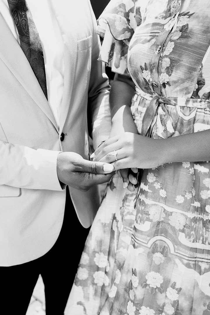Close-up of hands and ring
